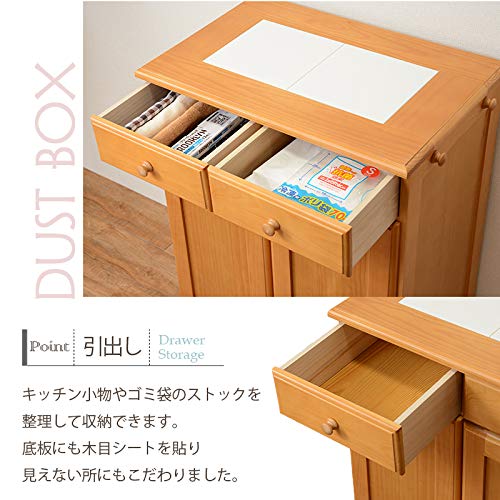 Amazon｜ダストボックス ゴミ箱 ごみ箱 間仕切り 高さ81cm 大容量 2